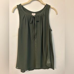 Merona Olive Green Sleeveless Top Medium